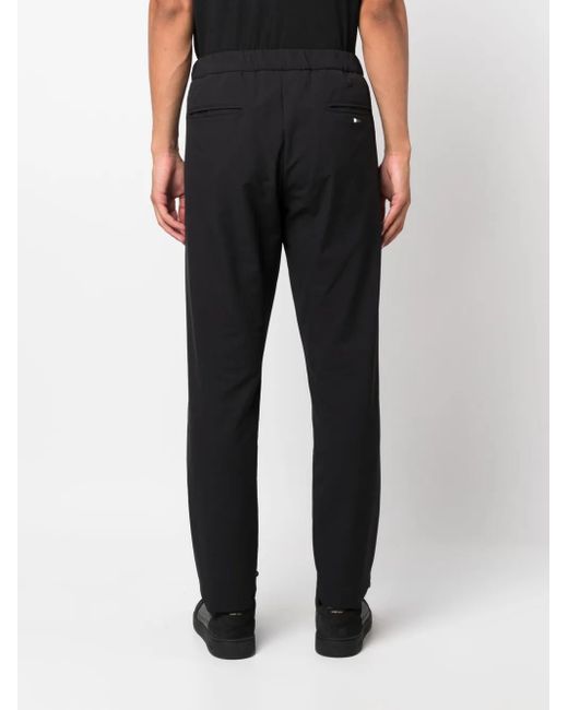 Herno Black Drawstring-Waistband Trousers for men