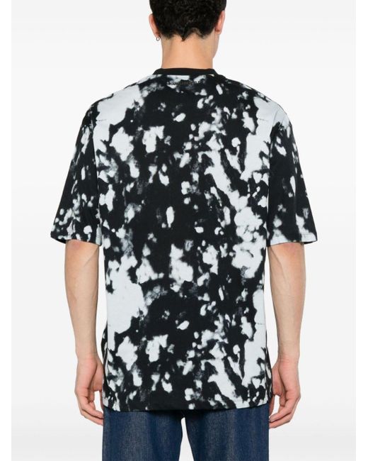 T-shirt en coton à logo texturé Karl Lagerfeld pour homme en coloris Black