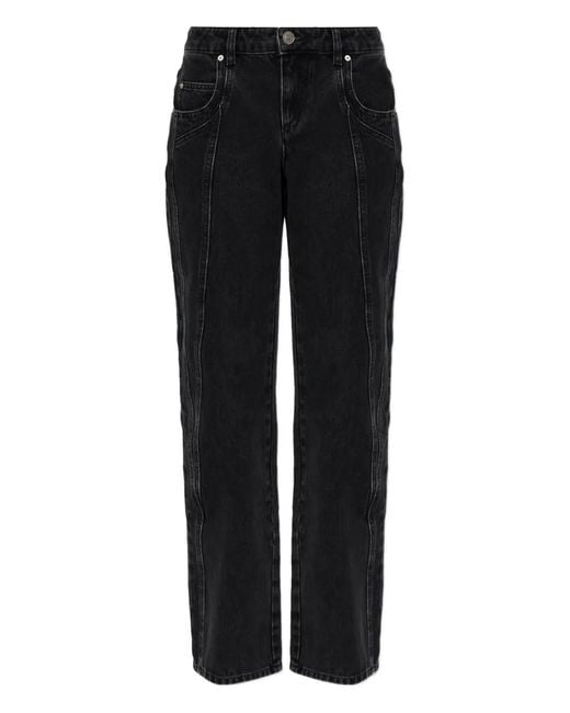 Isabel Marant Black Jaylis Seam Trousers