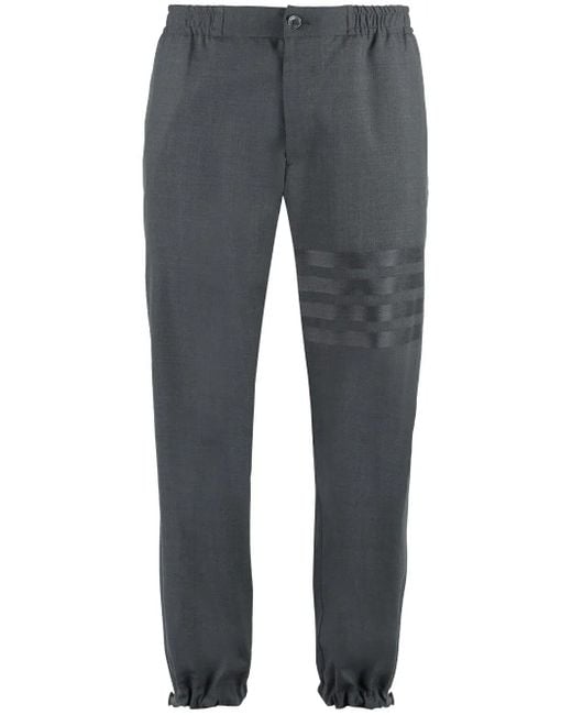 Thom Browne Gray Cropped Tailored Trousers for men