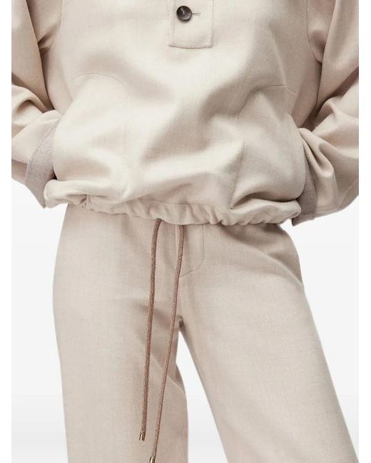 RETORI White Drawstring-Hem Wool Anorak