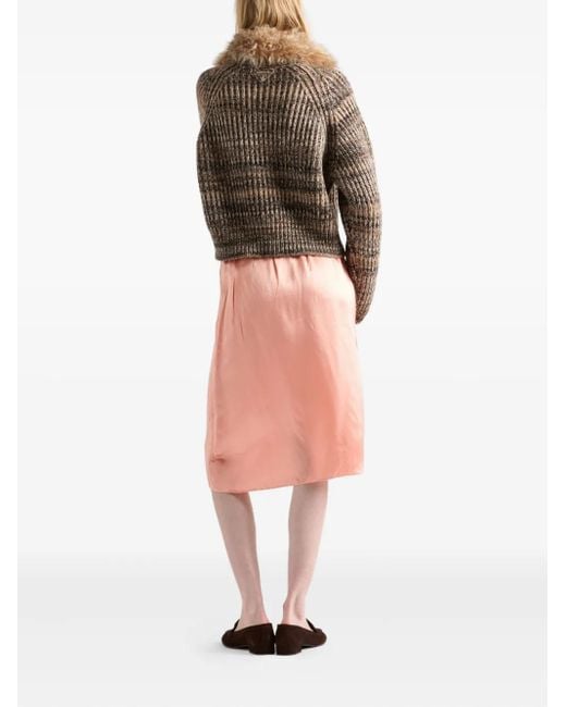 Prada Rok Met Elastische Taille in het Pink