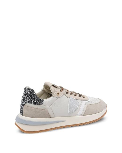 Philippe Model White Tropez 2.1 Logo-Patch Sneakers