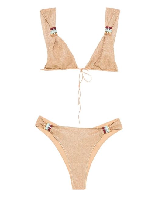 Oseree White Embellished Beachwear