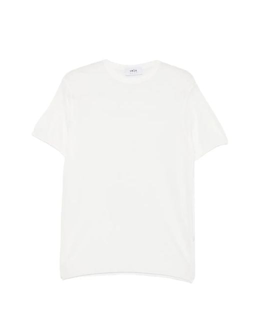 VELA SHOP White Short-Sleeve Crew-Neck Sweater for men