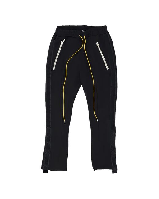 Rhude Black Traxedo Side-Stripe Track Pants for men