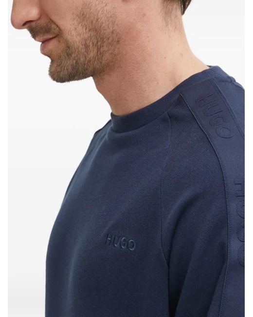Sweat À Logo Appliqué HUGO pour homme en coloris Blue