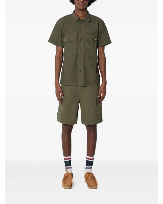 Stan Ray Green Cotton Cargo Shorts for men