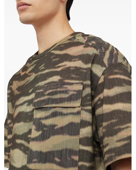 Jil Sander Gray Printed Cotton T-Shirt for men