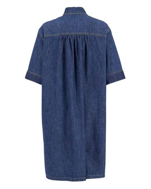 Valentino Garavani Blue Pocket-Detail Shirt Dress