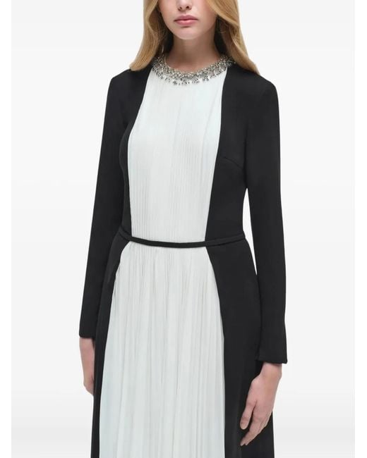 Jonathan Simkhai Black Embellished Pleated Midi Day Dress