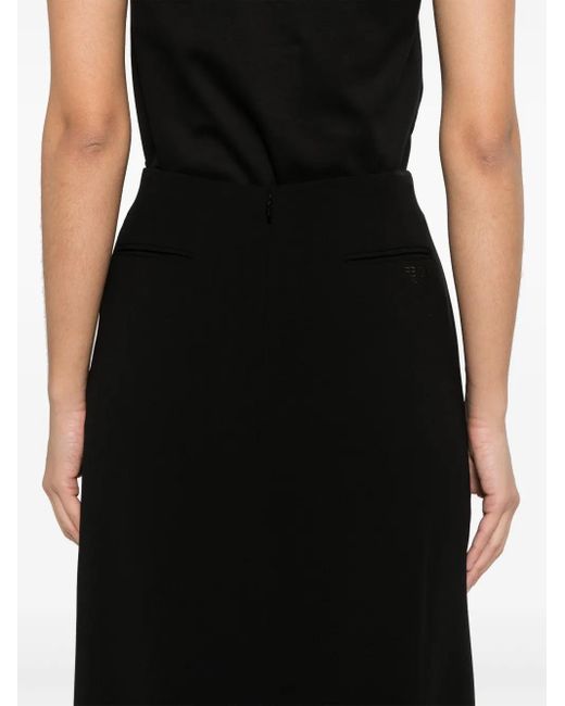 Fendi Black Cady Skirt