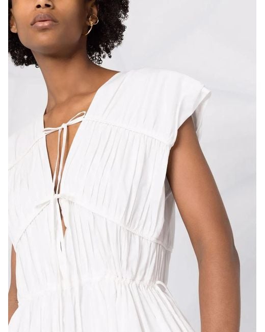 TOVE White Phoebe Organic Cotton Dress