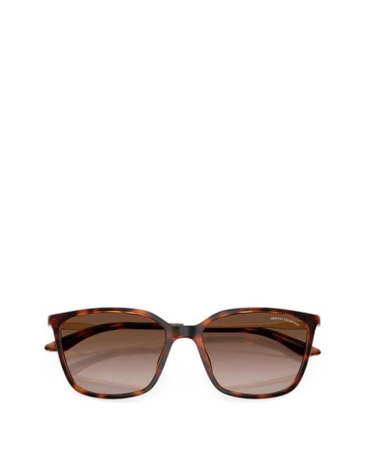 ARMANI EXCHANGE Brown Tortoiseshell-Effect Square-Frame Sunglasses