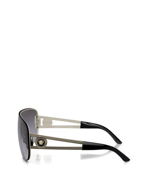 Versace Gray Medusa Pilot Sunglasses