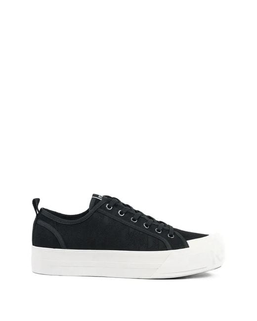 Karl Lagerfeld White Lace-Up Sneakers for men