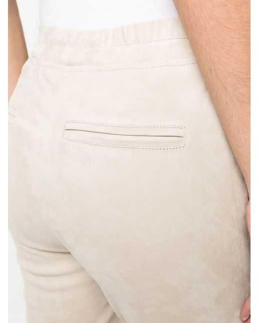 Arma Natural Cropped Skinny-Cut Leather Trousers