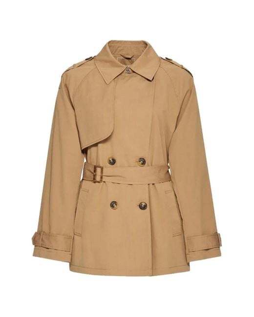 Geox Natural Lampedusa Belted Double-Breasted Jacket