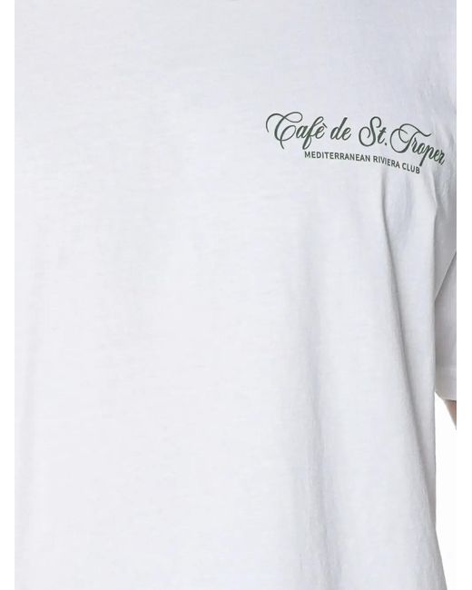 Mc2 Saint Barth White Portland Graphic-Print Cotton T-Shirt for men