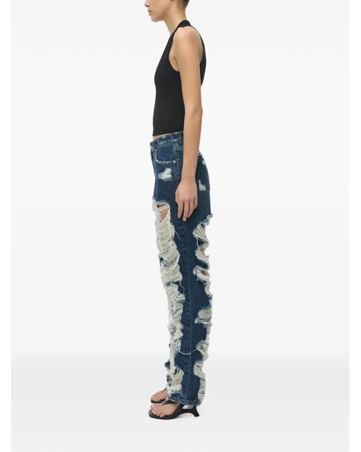 Jonathan Simkhai Blue Jean Erie À Effet Usé