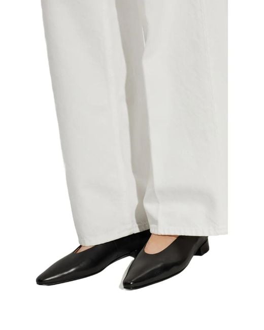 Furla Black Dora Pointed-Toe Ballet Flats