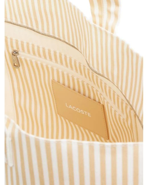 Lacoste Blue Striped Tote Bag