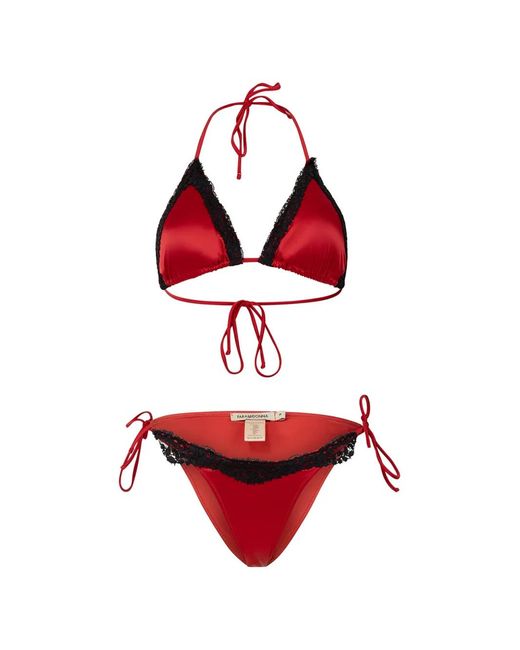 Paramidonna Red Kourtney Lace Bikini