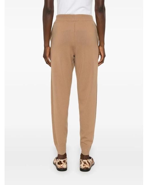 Stella McCartney Natural Mid-Rise Tapered Trousers