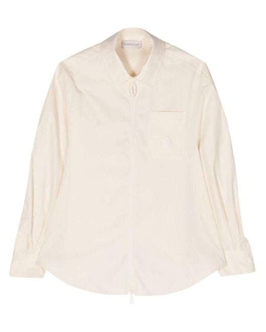 Moncler Natural Zip-up Cotton Overshirt