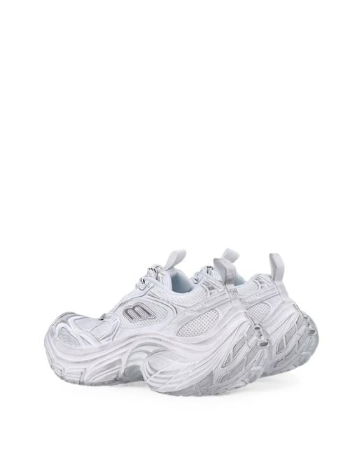Balenciaga White 6Xl Distressed-Effect Panelled Sneakers