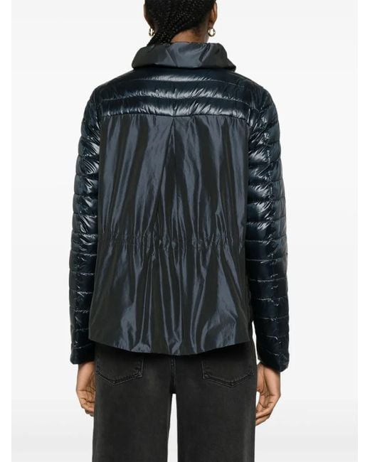 Herno Black Ruffled Back Jacket Clothing