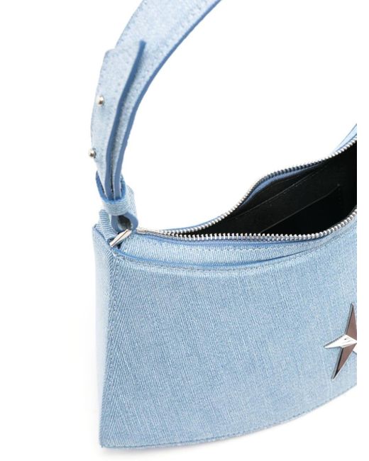 Mugler Blue Zenith Denim Shoulder Bag