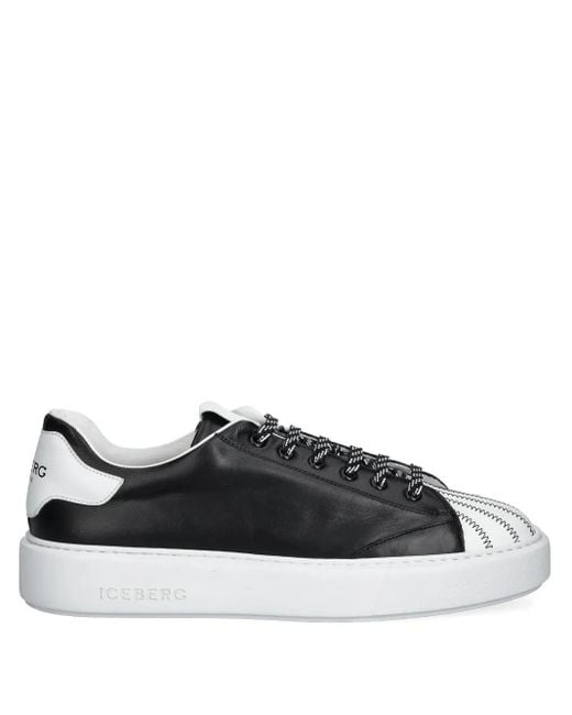 Sneakers A Righe di Iceberg in Black da Uomo