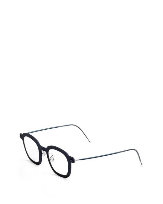 Lindberg Black Square-Frame Titanium Glasses