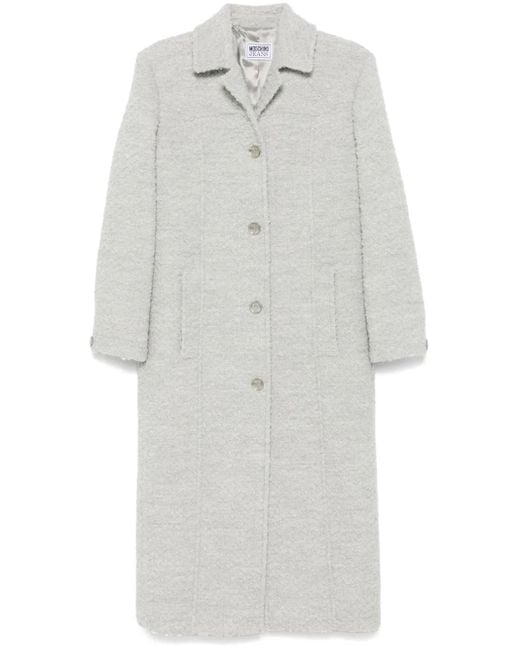 Moschino White Bouclé Coat
