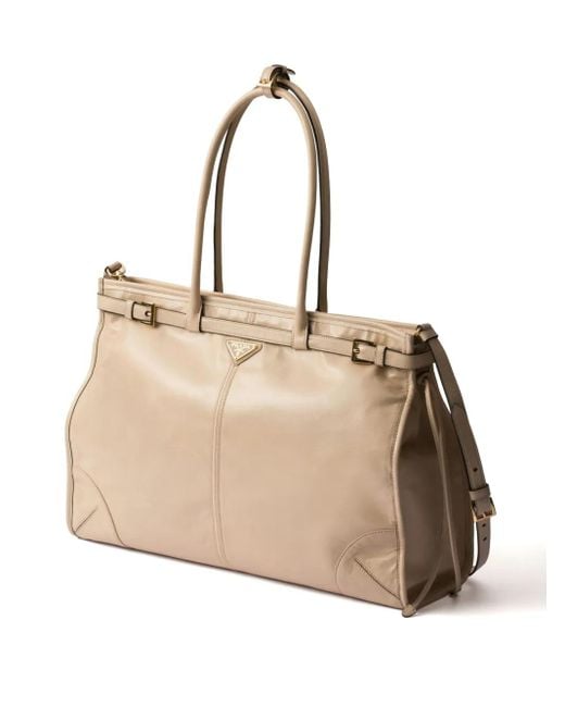Prada Natural Extra Large Bonnie Tote Bag