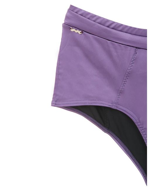 Amir Slama Purple Satin Swim Trunks for men
