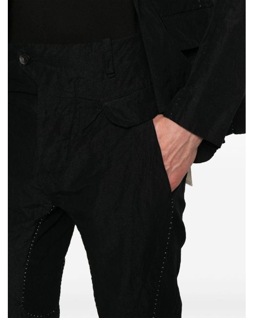 Pantaloni affusolati con cuciture a contrasto di Masnada in Black da Uomo
