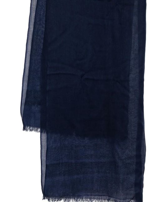 N.Peal Cashmere Blue Ultrafine Pashmina Shawl