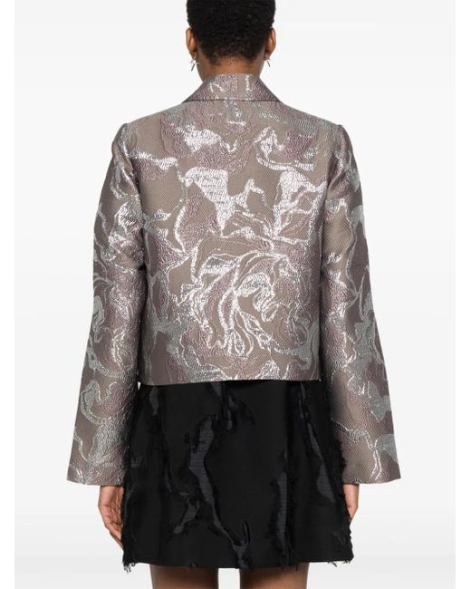 Stine Goya Multicolor Abstract Metallic Pattern Jacket