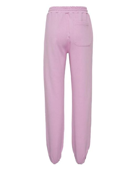 MSGM Purple Rabbit-Embroidered Track Pants