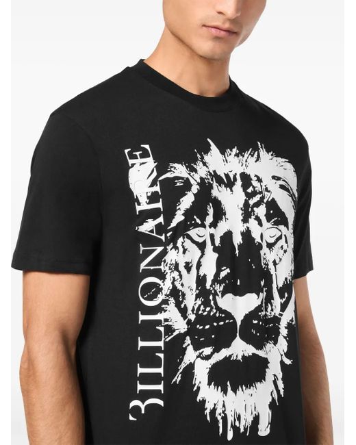 Billionaire Black Logo-Print T-Shirt for men