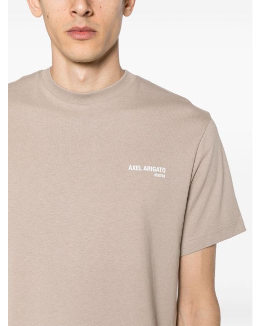 Axel Arigato Gray Logo-print Cotton T-shirt for men