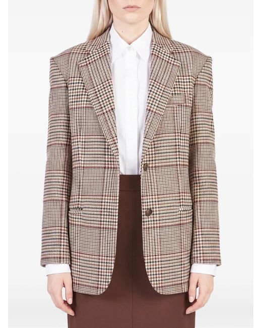 FEDERICA TOSI Brown Glen-Plaid Blazer
