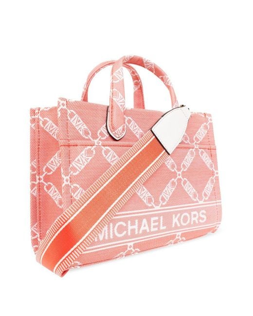 MICHAEL Michael Kors Gigi Kleine Shopper Met Jacquard in het Pink