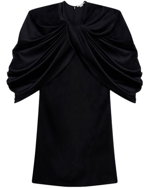 Robe courte drapée Stella McCartney en coloris Black