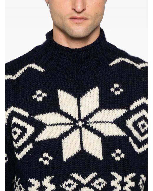 Polo Ralph Lauren Blue Printed Sweater for men
