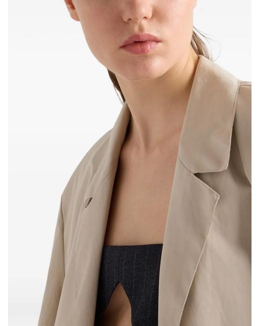 Prada White Single-Breasted Coat