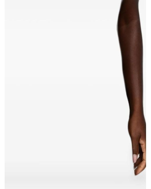 MSGM Black Crinkled-Effect Zip-Fastening Midi Skirt