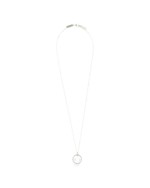 Maison Margiela White Numeric Engraved Ring-Pendant Necklace for men
